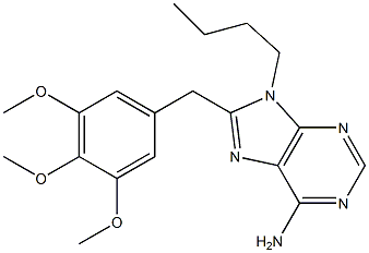 9-butyl-8-(3,4,5-trimethoxy-benzyl)-9H-purin-6-ylamine Structure