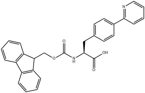 Fmoc-(S)-2-Amino-3-(4-(pyridin-2-yl)phenyl)propanoic acid 구조식 이미지