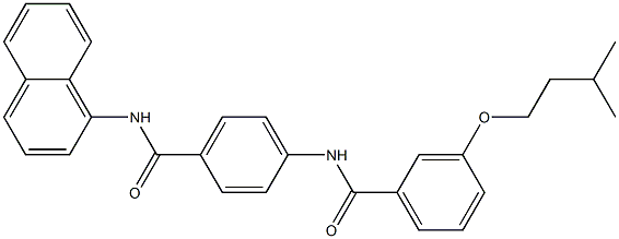 3-(isopentyloxy)-N-{4-[(1-naphthylamino)carbonyl]phenyl}benzamide 구조식 이미지