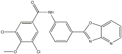 3,5-dichloro-4-methoxy-N-(3-[1,3]oxazolo[4,5-b]pyridin-2-ylphenyl)benzamide Structure