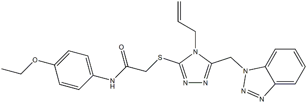 2-{[4-allyl-5-(1H-1,2,3-benzotriazol-1-ylmethyl)-4H-1,2,4-triazol-3-yl]sulfanyl}-N-(4-ethoxyphenyl)acetamide Structure