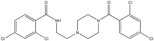 2,4-dichloro-N-{2-[4-(2,4-dichlorobenzoyl)-1-piperazinyl]ethyl}benzamide Structure