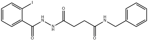 N-benzyl-4-[2-(2-iodobenzoyl)hydrazino]-4-oxobutanamide Structure