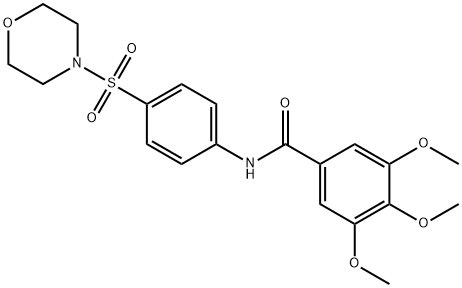 3,4,5-trimethoxy-N-[4-(4-morpholinylsulfonyl)phenyl]benzamide Structure