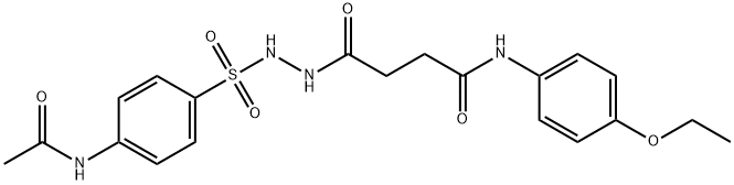 4-(2-{[4-(acetylamino)phenyl]sulfonyl}hydrazino)-N-(4-ethoxyphenyl)-4-oxobutanamide 구조식 이미지