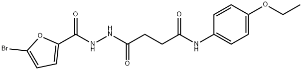 4-[2-(5-bromo-2-furoyl)hydrazino]-N-(4-ethoxyphenyl)-4-oxobutanamide Structure