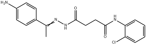 4-{2-[(E)-1-(4-aminophenyl)ethylidene]hydrazino}-N-(2-chlorophenyl)-4-oxobutanamide 구조식 이미지