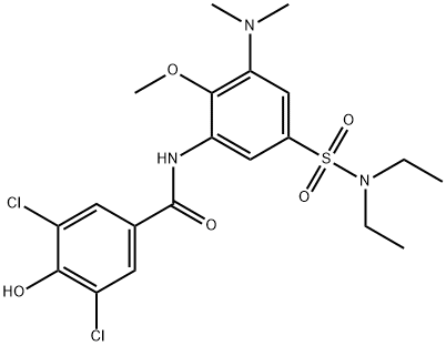 Benzamide, 3,5-dichloro-N-[5-[(diethylamino)sulfonyl]-3-(dimethylamino)-2-methoxyphenyl]-4-hydroxy- Structure