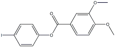 4-iodophenyl 3,4-dimethoxybenzoate 구조식 이미지