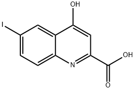 6-Iodo-4-oxo-1,4-dihydro-quinoline-2-carboxylic acid 구조식 이미지