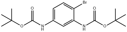 tert-butyl (4-bromo-3-tert-butoxycarbonylaminophenyl)carbamate Structure