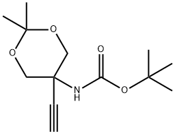 Tert-Butyl-5-ethynyl-2,2-dimethyl-1,3-dioxan-5-ylcarbamate 구조식 이미지
