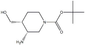 tert-butyl cis-3-amino-4-(hydroxymethyl)piperidine-1-carboxylate Structure