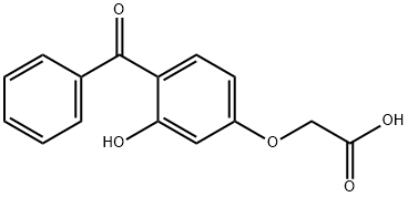 2-(4-benzoyl-3-hydroxyphenoxy)acetic acid 구조식 이미지