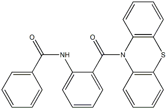 N-[2-(10H-phenothiazin-10-ylcarbonyl)phenyl]benzamide Structure