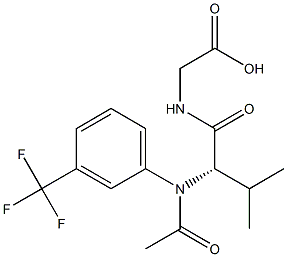 Glycine, N-acetyl-N-[3-(trifluoromethyl)phenyl]valyl- Structure