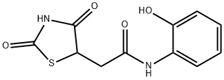 2-(2,4-dioxo-1,3-thiazolidin-5-yl)-N-(2-hydroxyphenyl)acetamide 구조식 이미지