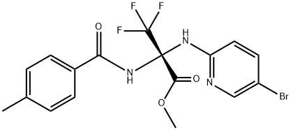 methyl 2-[(5-bromopyridin-2-yl)amino]-3,3,3-trifluoro-2-[(4-methylbenzoyl)amino]propanoate Structure