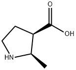 3-Pyrrolidinecarboxylic acid, 2-methyl-, (2R,3R)- 구조식 이미지