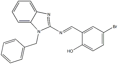 2-{[(1-benzyl-1H-benzimidazol-2-yl)imino]methyl}-4-bromophenol 구조식 이미지