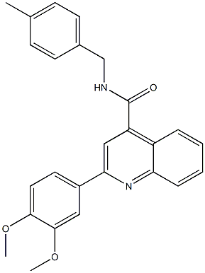 2-(3,4-dimethoxyphenyl)-N-(4-methylbenzyl)-4-quinolinecarboxamide Structure