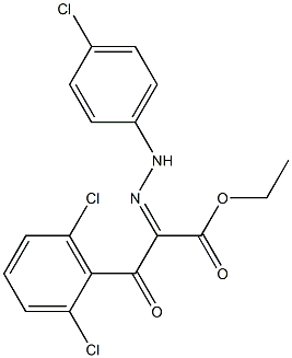 ethyl (2Z)-2-[(4-chlorophenyl)hydrazono]-3-(2,6-dichlorophenyl)-3-oxopropanoate Structure