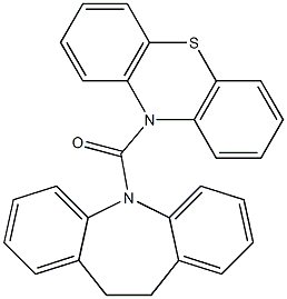 5-(10H-phenothiazin-10-ylcarbonyl)-10,11-dihydro-5H-dibenzo[b,f]azepine 구조식 이미지