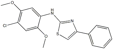 N-(4-chloro-2,5-dimethoxyphenyl)-4-phenyl-1,3-thiazol-2-amine 구조식 이미지