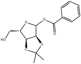 Benzoyl 2,3-O-isopropylidene-L-ribofuranoside 구조식 이미지
