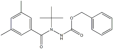 benzyl 2-tert-butyl-2-(3,5-dimethylbenzoyl)hydrazinecarboxylate 구조식 이미지