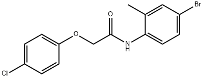 N-(4-bromo-2-methylphenyl)-2-(4-chlorophenoxy)acetamide 구조식 이미지