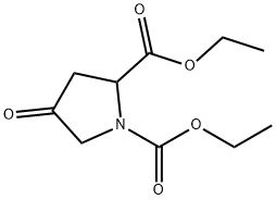 Diethyl 4-Oxopyrrolidine-1,2-dicarboxylate 구조식 이미지