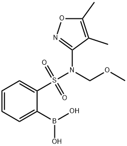 (2-(N-(4,5-dimethylisoxazol-3-yl)-N-(methoxymethyl)sulfamoyl)phenyl)boronic acid 구조식 이미지