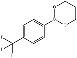 2-[4-(Trifluoromethyl)phenyl]-1,3,2-dioxaborinane 구조식 이미지