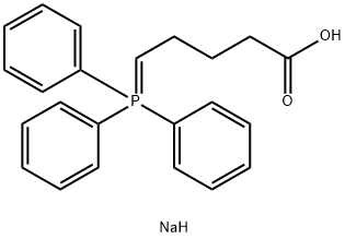 Pentanoic acid, 5-(triphenylphosphoranylidene)-, sodium salt Structure
