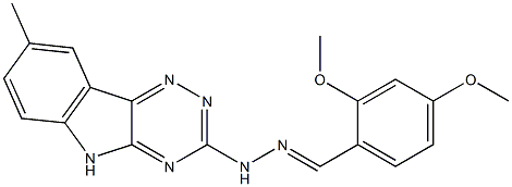 2,4-dimethoxybenzaldehyde (8-methyl-5H-[1,2,4]triazino[5,6-b]indol-3-yl)hydrazone 구조식 이미지
