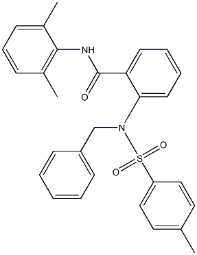 2-{benzyl[(4-methylphenyl)sulfonyl]amino}-N-(2,6-dimethylphenyl)benzamide Structure