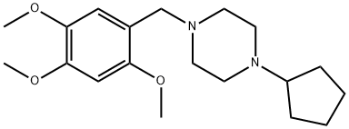1-cyclopentyl-4-(2,4,5-trimethoxybenzyl)piperazine 구조식 이미지