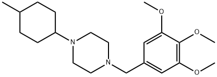 1-(4-methylcyclohexyl)-4-(3,4,5-trimethoxybenzyl)piperazine 구조식 이미지