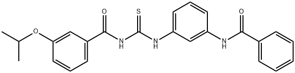 N-[3-({[(3-isopropoxybenzoyl)amino]carbothioyl}amino)phenyl]benzamide Structure