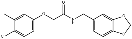 N-(1,3-benzodioxol-5-ylmethyl)-2-(4-chloro-3-methylphenoxy)acetamide Structure