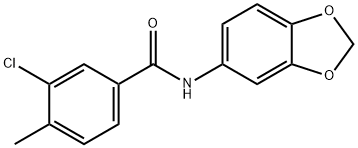 N-(1,3-benzodioxol-5-yl)-3-chloro-4-methylbenzamide 구조식 이미지