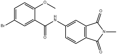 5-bromo-2-methoxy-N-(2-methyl-1,3-dioxo-2,3-dihydro-1H-isoindol-5-yl)benzamide 구조식 이미지