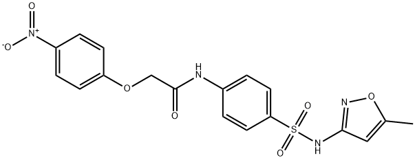 N-(4-{[(5-methyl-3-isoxazolyl)amino]sulfonyl}phenyl)-2-(4-nitrophenoxy)acetamide 구조식 이미지