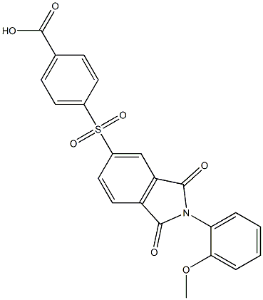 4-{[2-(2-methoxyphenyl)-1,3-dioxo-2,3-dihydro-1H-isoindol-5-yl]sulfonyl}benzoic acid Structure