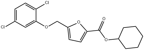 cyclohexyl 5-[(2,5-dichlorophenoxy)methyl]-2-furoate 구조식 이미지