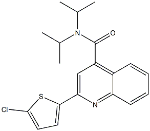 2-(5-chloro-2-thienyl)-N,N-diisopropyl-4-quinolinecarboxamide Structure