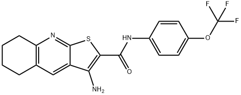 3-amino-N-[4-(trifluoromethoxy)phenyl]-5,6,7,8-tetrahydrothieno[2,3-b]quinoline-2-carboxamide Structure