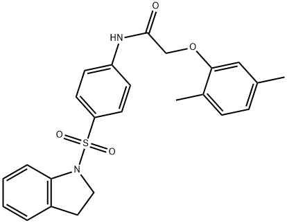 N-[4-(2,3-dihydro-1H-indol-1-ylsulfonyl)phenyl]-2-(2,5-dimethylphenoxy)acetamide Structure