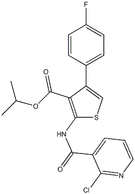 isopropyl 2-{[(2-chloro-3-pyridinyl)carbonyl]amino}-4-(4-fluorophenyl)-3-thiophenecarboxylate Structure